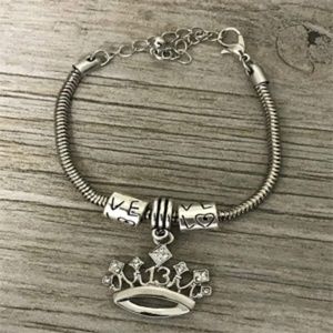 13th Birthday Charm Bracelet- Girls Thirteenth